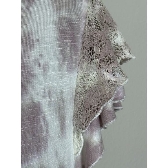 Knox Rose Women’s Top Tie Dye Ruffle Sleeves Boho Tee Shirt Y2K Size (M) - Picture 16 of 16